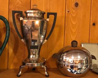 Vintage Universal coffee urn, West Bend Penguin ice bucket
