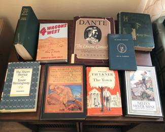 Books: Signed copy of “They Came to a River” by Allis McCay, “The Arabian Nights” illustrated by Maxfield Parrish, 1st printing of Faulkner’s “The Town” (1957) & more