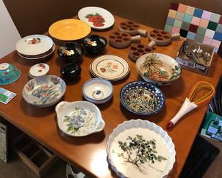 Assorted bowls, escargot dishes
