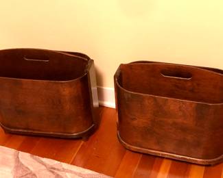 Vintage bentwood magazine holders