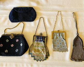 Vintage beaded & metal mesh purses