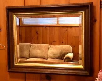 Mirror in antique frame (22” x 27”)