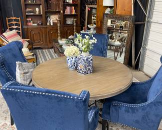 Tables and chairs, can be sold separately. Each chair is $200 and the table is $600