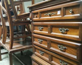 Project pieces, chairs, table, dresser