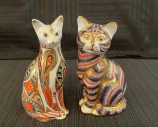 Royal Crown Derby cats