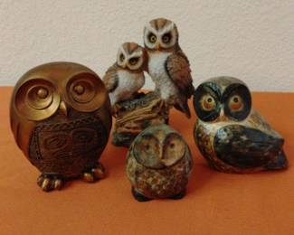 Vintage Owl Figurines