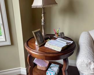 . . . round lamp table