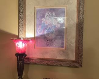 . . . great framed print and accent lamp