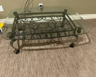 . . . glass coffee table