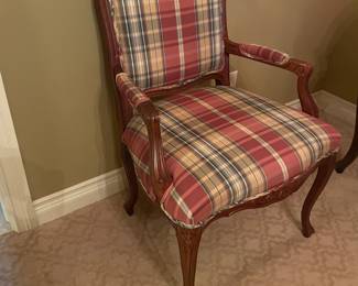 . . . nice plaid French Provincial accent chair