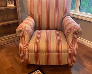 . . . striped accent chair