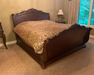 . . . walnut sleigh bed