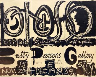 Lot 3942 Alfonso Ossorio Exhibition Poster Betty Parsons Gallery NY Wall Art