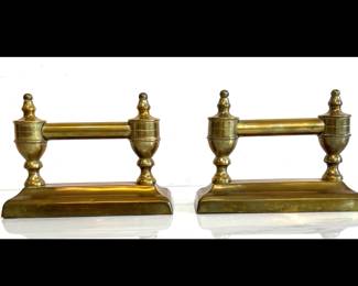 Lot 4054 Vintage Brass Bookends