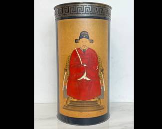 Lot 4048 Chinoiserie Style Umbrella Stand Trash Can