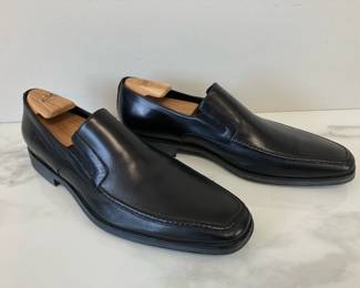Lot 4074 Bruno Magli 12M Mens Leather Raging Slip On Loafer Shoes