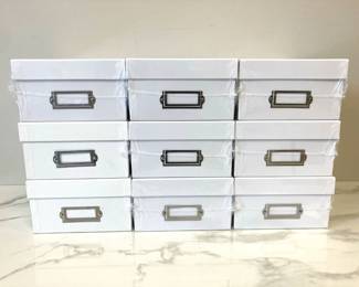 Lot 958 9 White Photo Storage Boxes by Simply Tidy Organizers