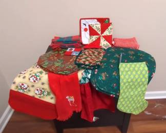 Holiday Table And Vintage Decorations