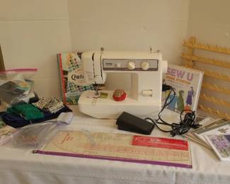 02 Brother VX 1120 Sewing Machine And A Few Supplies