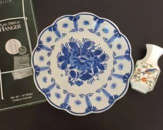 Decorative Plate And Bud Vase