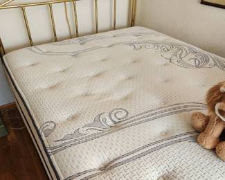 Beautyrest Mattress with Brass Headboard-Double
