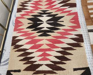 Handwoven Wool Navajo - 34" x 18"