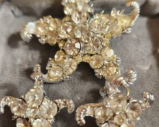Vintage Starfish Brooch and Earrings.