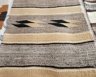 Handwoven Wool Navajo - 32" x 17".