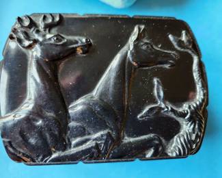 Vintage Hickok Bakelite trinket box. Circa 1950's.
