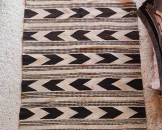 Handwoven Wool Navajo - 52" x 30.