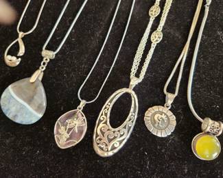 Several Silver Necklaces and some not!