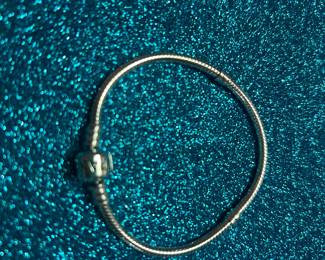 PANDORA SNAKE CHAIN BRACELET AND 925 STERLING BEAD