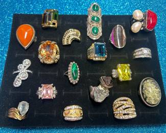 SO MANY RINGS....14k, sterling, Lilly Barrack, gemstones, more