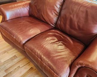 Great Brown/Rust Leather Sofas