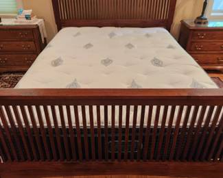 Queen Mission Bed with Mattress
