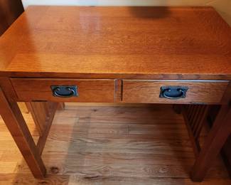 Mission Style Desk with Electric Plug ins.