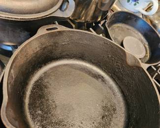 Many Cast Iron Pots and Pans!