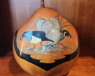 Handpainted Bird Groud.