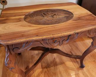 Handcarved 'Swan' Table.