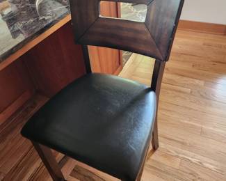 Black Leather Highboy Chair.