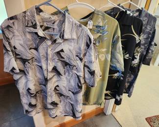 Tommy Bahama and other Silk Shirts. L and XL