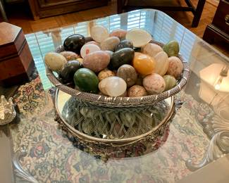 Collection of stone eggs