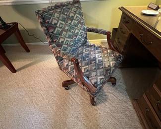 Swivel upholstered desk chair