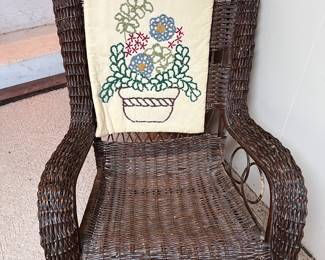 Ladies wicker rocker