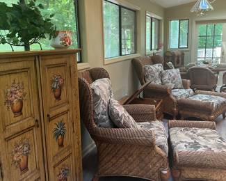 Rattan Chairs and Ottoman’s