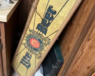 Vintage Lite Beer hanging pool table light