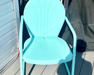 Blue Metal Chair