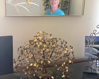 Vintage Brass Leaf Tree Sculpture - Mid Century Statement Piece. Follow Facebook Page: 228EstateSellers for early access details and bonuses - Pre-sales available