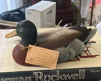 Jules A. Bouillet - Limited Edition Mallard Drake Decoy - hand painted, solid wood construction, excellent condition. Follow Facebook Page: 228EstateSellers for early access details and bonuses - Pre-sales available