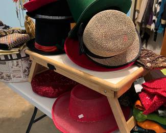 Red Hats, Green Hats, Sequin Hats, Black Hats - Follow Facebook Page: 228EstateSellers for early access details and bonuses - Pre-sales available